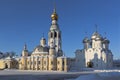 Resurrection Church and St. Sophia Cathedral in the city of Vologda Royalty Free Stock Photo