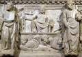 Resurrection, detail of the funerary monument to Gastone della Torre, Basilica di Santa Croce in Florence