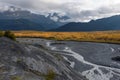 Resurrection River at Exit Glacier, Harding Icefield, Kenai Fjords National Park, Seward, Alaska, United States Royalty Free Stock Photo