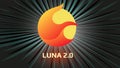 Resurrection Terra LUNA 2.0 token symbol of DeFi system shining in the rays of light. Cryptocurrency logo icon