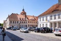 Reszel, Poland - Landmarks in the old town of the medieval city.