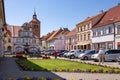 Reszel, Poland - Landmarks in the old town of the medieval city.