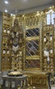 Retable gilded from Cathedral of Saint Mary interior of Burgos City in Spain.