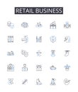 Retail business line icons collection. Analysis, Calculus, Computation, Differentiation, Equations, Integration