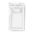 Retail cash receipt, 3D realistic atm bill check Royalty Free Stock Photo