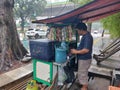 retail coffee seller on the roadside in south jakarta area