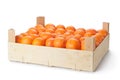 Retail crate of ripe tangerines