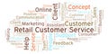 Retail Customer Service word cloud. Royalty Free Stock Photo