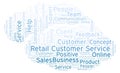 Retail Customer Service word cloud. Royalty Free Stock Photo