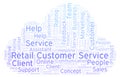 Retail Customer Service word cloud. Royalty Free Stock Photo