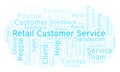 Retail Customer Service word cloud. Royalty Free Stock Photo