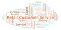 Retail Customer Service word cloud. Royalty Free Stock Photo