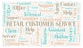 Retail Customer Service word cloud. Royalty Free Stock Photo