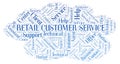 Retail Customer Service word cloud. Royalty Free Stock Photo