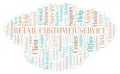 Retail Customer Service word cloud. Royalty Free Stock Photo