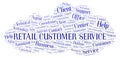 Retail Customer Service word cloud Royalty Free Stock Photo