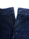 retail denim sale or weight loss image showing open jeans Royalty Free Stock Photo