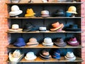 A display of women`s hats Royalty Free Stock Photo