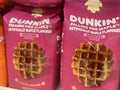 Retail grocery store Dunkin waffle maple flavor coffee