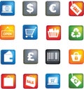 Retail icon set Royalty Free Stock Photo