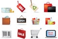 Retail icon set Royalty Free Stock Photo