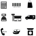 Retail icon set Royalty Free Stock Photo