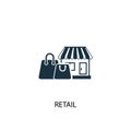 Retail icon. Simple element illustration