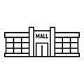 Retail mall icon, outline style Royalty Free Stock Photo