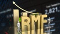 The Gold rmf text for Business concept 3d rendering