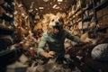 Retail Rumble: Witness the chaos as human - animals dash through crowded stores, competing for limited - edition items and