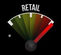 retail sales meter sign concept illustration