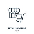 Retail Shopping Icon. Shopping Cart, Commerce, Store. Editable Stroke. Vector Icon Royalty Free Stock Photo
