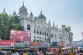 Retail stalls in front of Govt Nizamia General Hospitalat the Charminar road of Hyderabad City Royalty Free Stock Photo