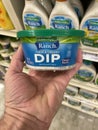 Retail store Hidden Valley Ranch dressing hand holding dip cup