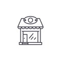 Retail store linear icon concept. Retail store line vector sign, symbol, illustration.