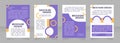 Retail store promotion blank brochure layout design. Selling products. Vertical poster template set with empty copy space for text