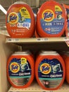 Retail store Tide laundry detergent downsized