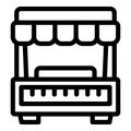 Retail storefront icon outline vector. Business retail shop Royalty Free Stock Photo