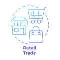 Retail trade blue gradient concept icon Royalty Free Stock Photo