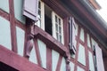Typical architecture of medieval house in alsatian village in France Royalty Free Stock Photo
