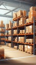 Retail warehouse with shelves
