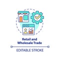 Retail and wholesale trade concept icon