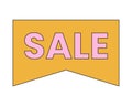 Retailer big sale 2D linear cartoon marketing sticker