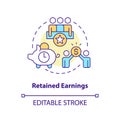 Retained earnings concept icon Royalty Free Stock Photo