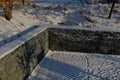 retaining gabion wall above the road. it holds the slope