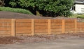 Retaining Wall made of wood Royalty Free Stock Photo