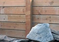 Retaining Wall made of wood Royalty Free Stock Photo