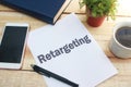 Retargeting. Business Marketing Words Typography Concept Royalty Free Stock Photo