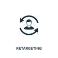 Retargeting icon. Creative element design from content icons collection. Pixel perfect Retargeting icon for web design, apps,