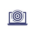 retargeting vector icon on white